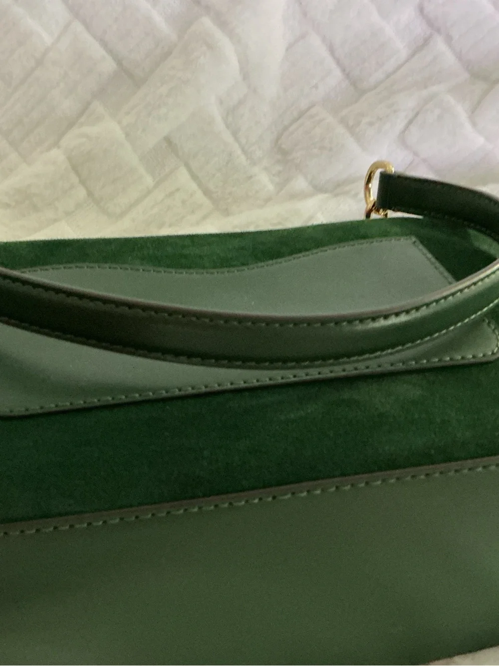 Michael Kors Cecily Medium Suede Shoulder Bag - Moss